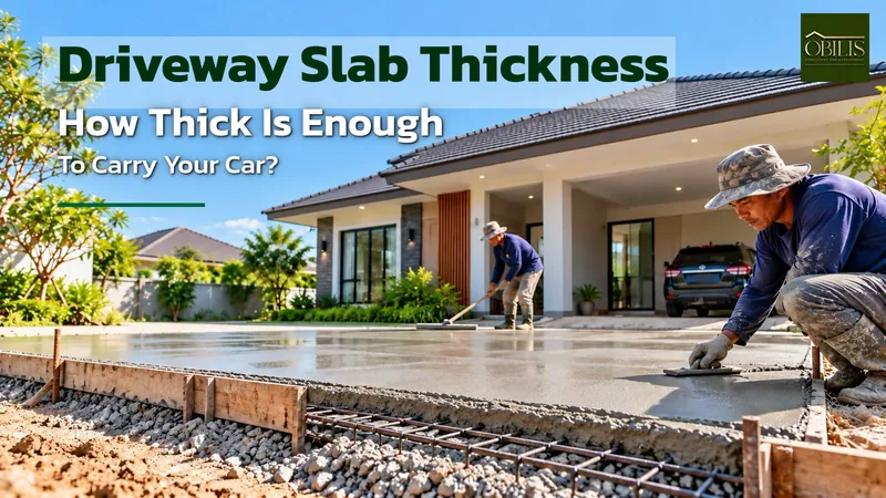 Concrete Driveway Thickness: How Thick Should It Be to Handle a Vehicle?