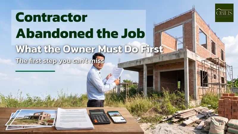 Contractor Abandons the Project: What a Homeowner Must Do First in Thailand