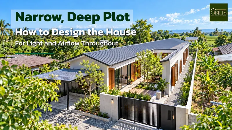Designing a House on Narrow-Frontage Land in Thailand for Light and Airflow