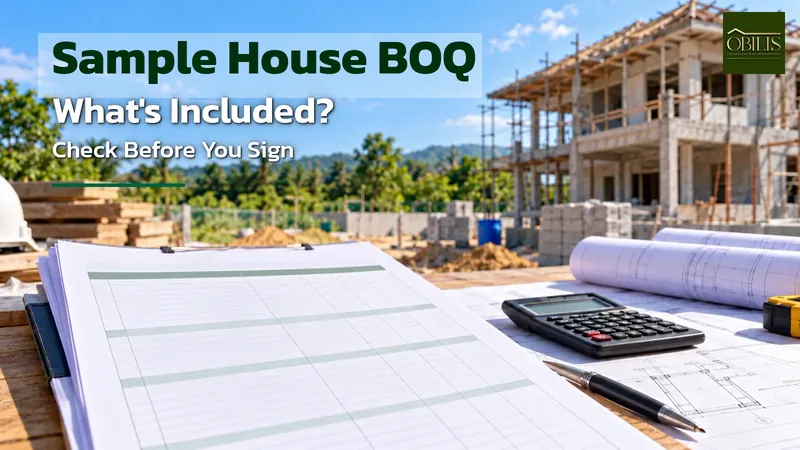 Sample House BOQ: What’s Included, Checked Before You Sign the Contract