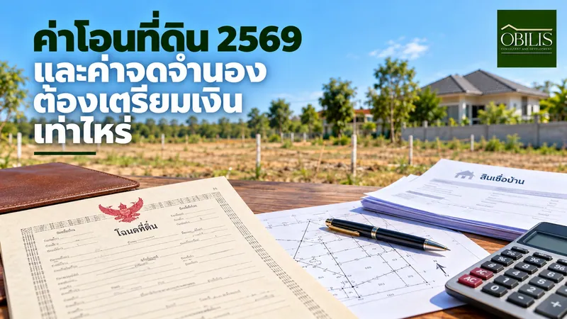 ค่าธรรมเนียมโอนที่ดิน 2569 และค่าจดจำนอง ต้องเตรียมเงินเท่าไหร่