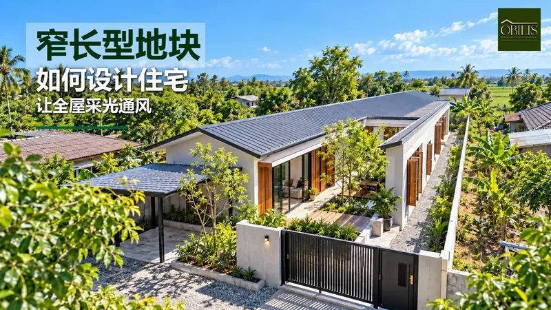 窄面深长地块也能通风采光俱佳:泰国伊善建屋设计指南