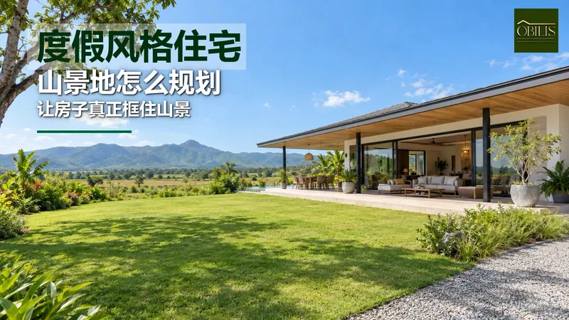 考艾、北冲山景地的度假风格住宅设计,如何规划才能真正框住山景