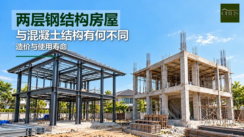 两层钢结构房屋对比混凝土结构:造价与使用寿命