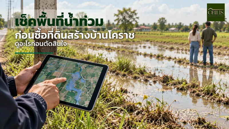 เช็คพื้นที่น้ำท่วม ก่อนซื้อที่ดินสร้างบ้านโคราช ต้องดูอะไรบ้าง