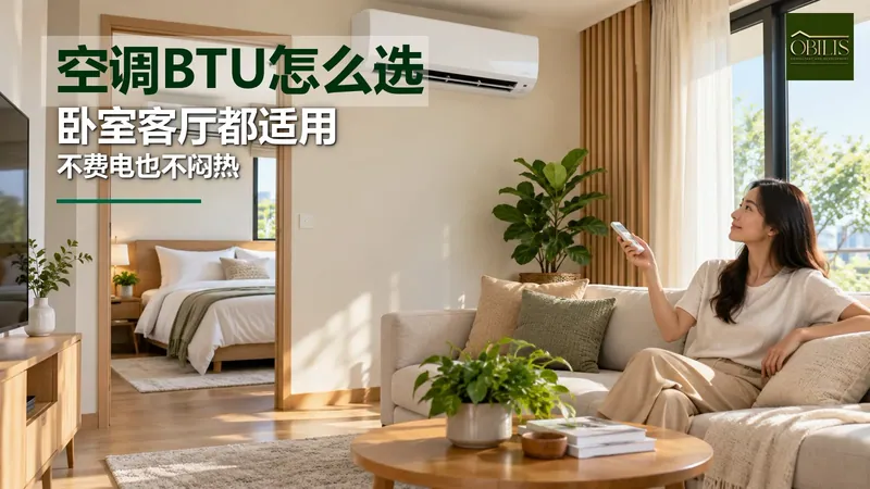 卧室与客厅的空调BTU大小，怎么选才刚刚好