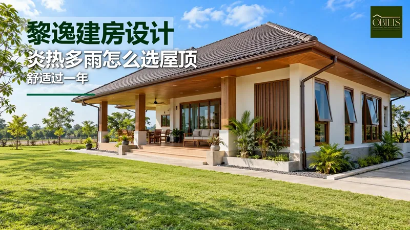 黎逸建房设计：炎热干燥又多暴雨的气候，该怎么选屋顶和朝向？