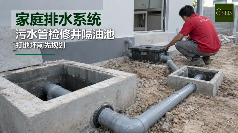 家庭排水系统:污水管、检修井、隔油池什么时候该规划